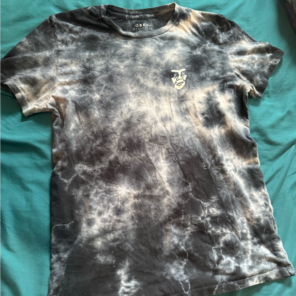 Obey Blue & White Tie-Dye